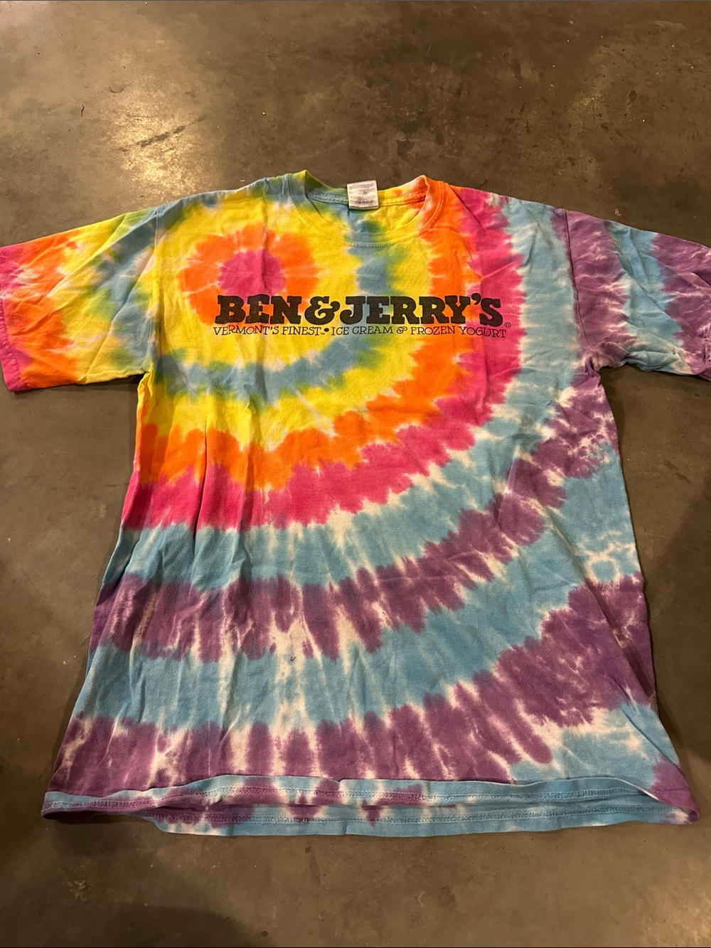 Ben & Jerry’s tie dye logo tee